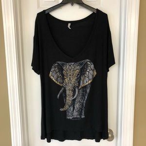 Black/Metallic Elephant Tunic